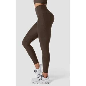 Women's Fanka Body Sculpt High Rise Leggings (Reversible Wear) Chocolate Brown M